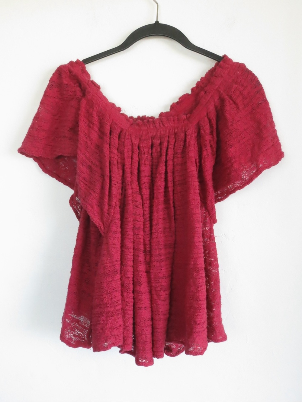 Free People Off-Shoulder Knit Blouse